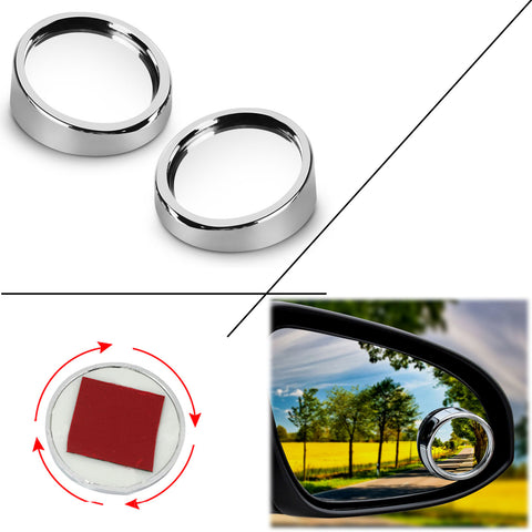 Blind Spot Mirrors, 2" Round Stick-on HD Glass Convex Rear View Mirror Wide Angle Adjustable for Car SUV Trucks