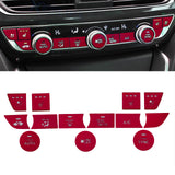 13Pcs Red Aluminum Center Dashboard Switch Cover Trim For Honda Accord 2018-2021