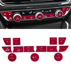 13Pcs Red Aluminum Center Dashboard Switch Cover Trim For Honda Accord 2018-2021