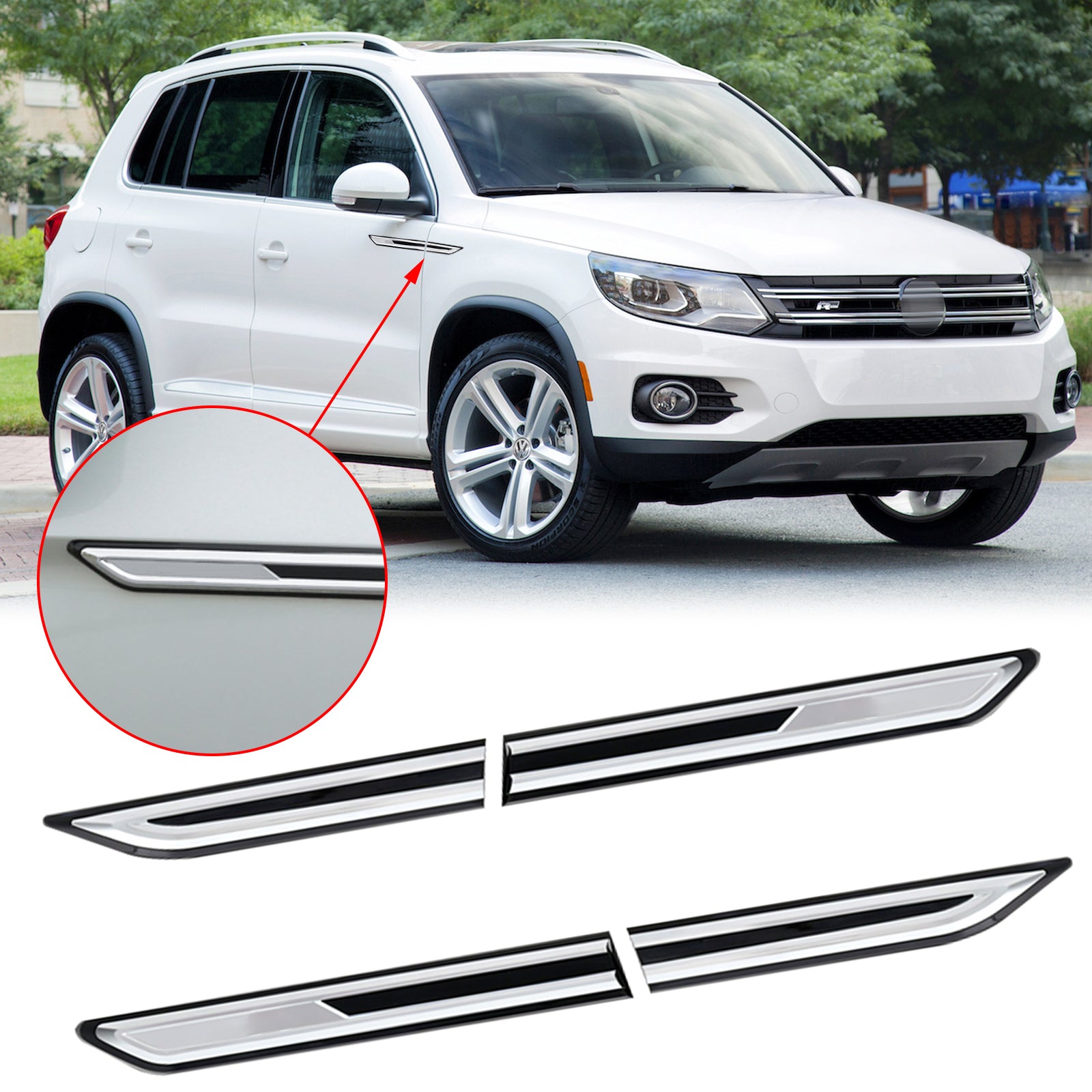 3008 Stainless Steel Chrome Side Door Streamer 4 Doors (2016 Onwards 3008 Stainless Steel Chrome Side Door Streamer 4 Doors (2016 Onwards