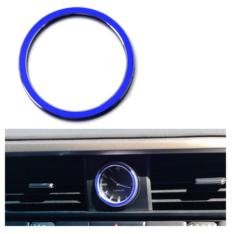 1 x 3D Aluminum Metal Dashboard Clock Decor Trim Ring for Lexus IS GS ES RX IS NX RX Blue