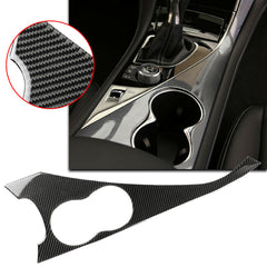 Carbon Fiber Console Water Cup Holder Panel Trim Frame Cover for Infiniti Q50 Q60 2017-2022