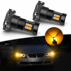 Amber PY24W 5200 Bulb Bright For BMW Audi Land Rover LED Front Turn Signal Light