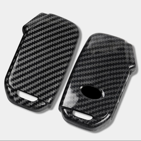 Carbon Fiber Texture Full Covered Remote Key Skin Cover For Kia Optima 2018-22