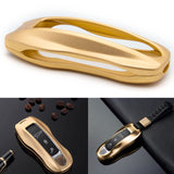 Gold Aluminum Metal Smart Key Cover FOB For Porsche Panamera Cayenne G2 2017-up