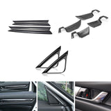 Carbon Fiber Look Door Panel Handle Bowl Cover Trim For Honda Accord 18-2022