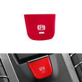 Car Interior Parking Brake P Button Switch Knob,Handbrake Button Frame Decoration Cover Sticker Compatible with Porsche Macan 2014-2021 (Red)