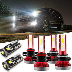 6pcs Xenon White LED Front Fog Light DRL Driving Lamp Package Kit for Cadillac Escalade 2007-2014