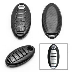 Matte Carbon Fiber Texture Key Shell Cover for Infiniti Q50 Q60 Q70 G37, Key Fob Case Fit Nissan 370Z GT-R Altima Rogue Sentra 5-button Ke