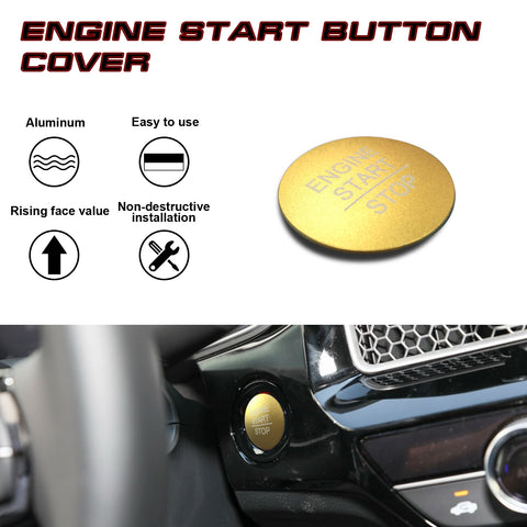 Gold Ignition Start Stop Button Molding Trim For 10th Gen Honda Civic Accord Fit