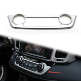 ABS Chrome Car Dashboard AC Switch Button Panel Frame Cover Trim for Toyota RAV4 2013-2018