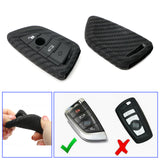 Carbon Fiber Texture Soft Silicone Key Fob Case Cover for BMW X1 X4 X5 X6 5 7 Series