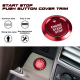 Glossy Red Aluminum Alloy Engine Start Button Cover Trim For Ford F-150 2016-21