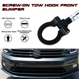 Black CNC Aluminum Sporty Racing Style Tow Hook For Volkswagen VW Jetta 2015-18