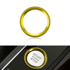 Aluminum Keyless Start Engine Stop Push Button Surrounding Ring Decoration Cover Trim Compatible with Audi A4 A5 A6 A7 Q5, etc (Gold)