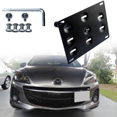 Black / Gold / Red Tow License Plate Frame Bumper Relocating Mount Bracket Kit for Mazda 3 6 CX-5 MX-5 Miata