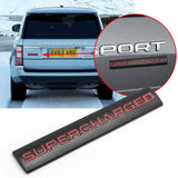 Black / Red / Black Red 3D Metal SUPERCHARGED Emblem Trunk Lid Dash Sticker Fender Badge For Land Rover Range Rover