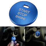 3D Metal Stainless Steel Start Stop Engine Push Button Decor Trim Cover for Mazda 3 6 CX-3 CX-5 CX-9 MX-5 Blue