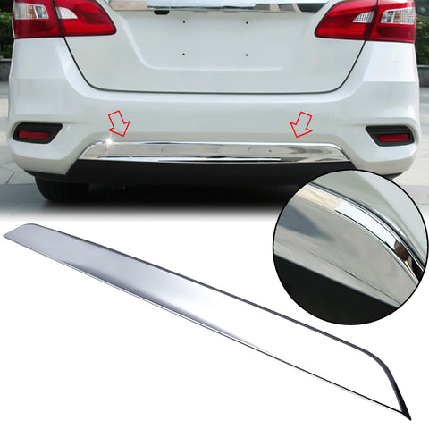 ABS Chrome Rear Bumper Lower Lip Cover Molding Trim for Nissan Sentra 2016-2018