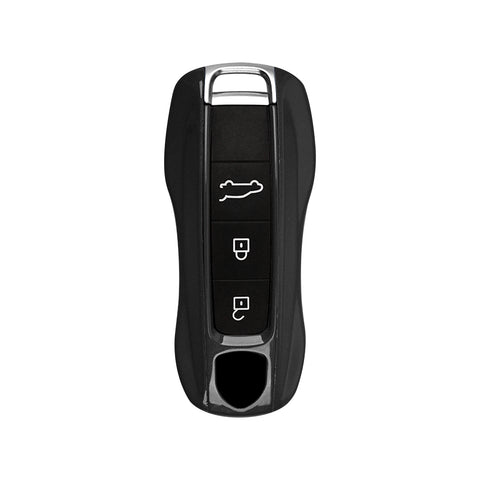 Black Remote Control Key Fob Cover Hard Shell w/Keychain For Porsche Cayenne Panamera 2018+