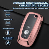 Pink TPU Full Protect Remote Smart Key Fob Cover For Ford Mustang F-150 F-250