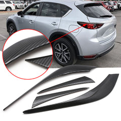 4pcs for Mazda CX-5 CX5 2017 2018 Taillight Rear Light Cover Trim, Sporty ABS Carbon Fiber Car Rear Lamp Cover Molding