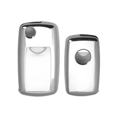 For Volkswagen Key Fob Cover, Flip Folding Remote Key Fob Case for VW Volkswagen Mk6 Bora Jetta GTI Passat Golf Tiguan Touareg Beetle, Silver