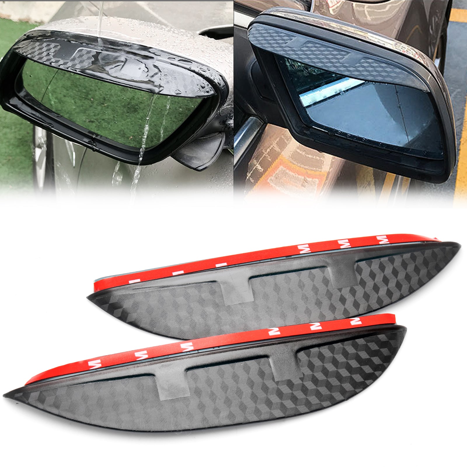 2pcs Rear View Side Mirror Rain Visor Shade Guard for Nissan Murano Ro