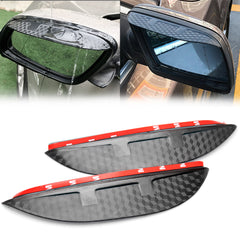 2pcs Rear View Side Mirror Rain Visor Shade Guard for Nissan Murano Rogue X-trail Rogue Sport 2014-2018, Carbon Fiber Texture Rearview Mirror Snow Visor Guard Anti-rain Eyebrow