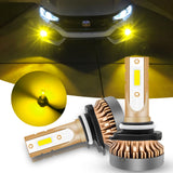 H10 9145 LED Driving Fog Light Bulbs 3000K Golden Yellow Upgrade Super Bright