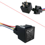 Automotive 5-Pin 30/40A 12V SPDT with Interlocking Relay Socket Wiring Harness, Bosch Style