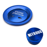 Blue Engine Start + Cigarette Lighter NITROUS Button Cover For Chevrolet Tahoe