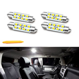 4x White 6K 1.72" 42mm 578 211-2 6411 LED Bulbs For Car Interior Map Dome Lights