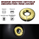 1PC Gold Ignition Keyhole Ring Overlay Trim For VW Golf GTI Jetta Audi A3 A4 TT