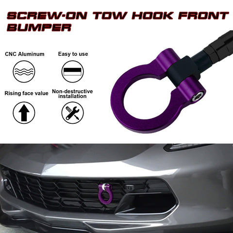 Purple Track Racing Style Anodized Aluminum Tow Hook For Cadillac XLR 2006-2009