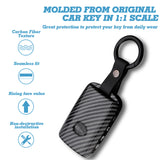 Carbon Fiber Look Full Protect Remote Smart Key Fob Cover For Mazda CX-9 2020-21
