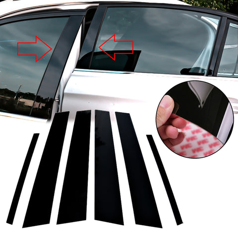 Pillar Post Trim Black for Toyota Corolla 2009 2010 2011 2012 2013, 6pcs Car Door Window Pillar Post Cover Molding Kit