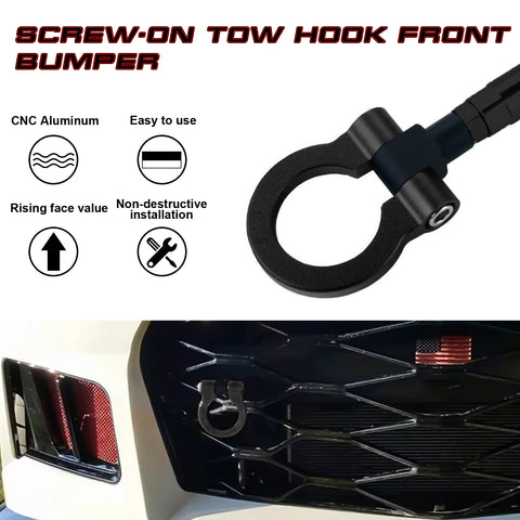 Black Track Racing JDM Style CNC Aluminum Tow Hook For Chevrolet Camaro 2016-up