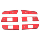 6x Red JDM Sporty Steering Wheel Button Cover Trim For Honda Civic 11th Gen 2022