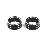 2pieces Black AC Climate Control Knob Ring Cover Trim For Toyota Camry 2021-up