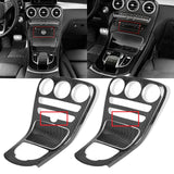 for Mercedes Benz C Class Carbon Fiber Pattern Center Console Gear Shift Panel Cover Trim, Central Control Panel Frame Decorative Sticker Fit for Mercedes Benz C Class W205 / GLC Class W253 2015-2018 (Long Wheelbase, Without Clock / With Clock)