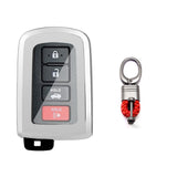 Silver TPU Full Seal Smart Key Fob Case For Toyota Camry Corolla Highlander Avalon