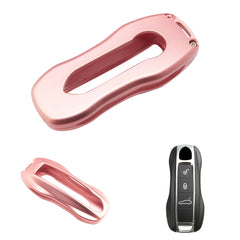 Pink Aluminum Alloy Smart Key Cover FOB For Porsche 2018+ Cayenne 2017+ Panamera