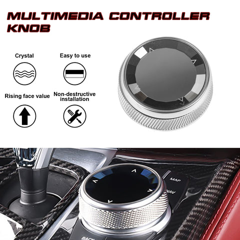 Crystal Multi-Media IDrive Controller Button Cover Trim For BMW 2 3 4 5 7 Series