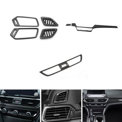 Carbon Fiber Style Dashboard Strip Air Vent Panel Cover For Honda Accord 2018-22