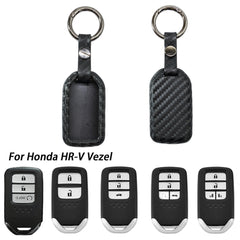 Carbon Fiber Soft TPU Remote Smart Key Fob Shell Cover Case for Honda Civic Accord Pilot Remote CR-V HR-V Vezel