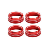 Red AC & 2WD/4WD Switch Control Knob Rings Cover For Toyota Tacoma 2016-2023