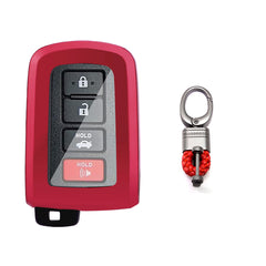 Red TPU Full Seal Smart Key Fob Case For Toyota Camry Corolla Highlander Avalon