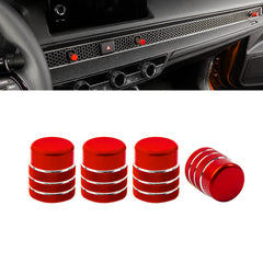 4pcs Centre Console Air Vent AC Outlet Switch Knob Cover Trim, Sporty Red, Compatible with Honda Civic 11th Gen 2022