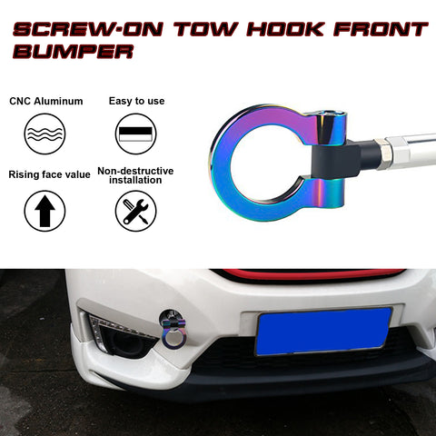 Front Bumper Neo JDM Track Racing Style Tow Hook For Honda Fit Insight CRZ